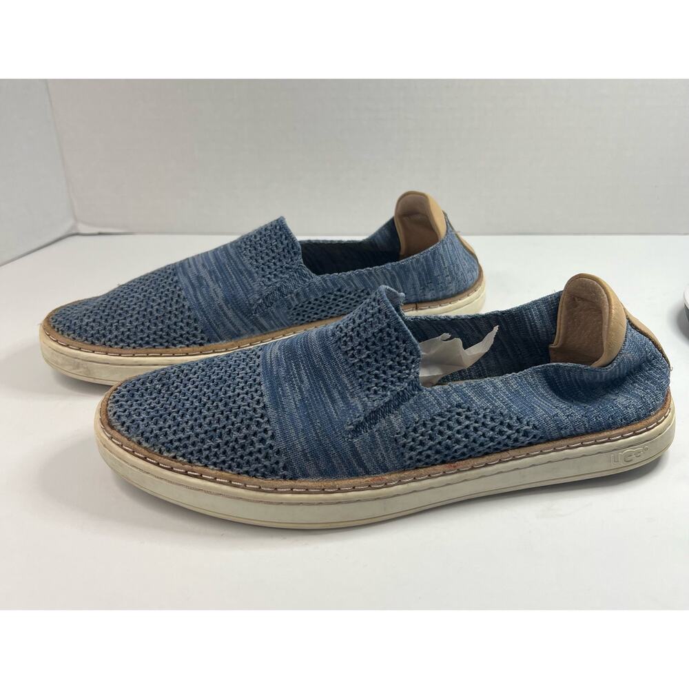 UGG Slip-on‎ Comfort Shoes Women 8.5 Navy Excellent Sammy Wavy Knit Breathable